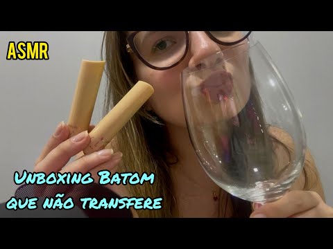 ASMR UNBOXING BATOM QUE NÃO TRANSFERE ? #unboxing