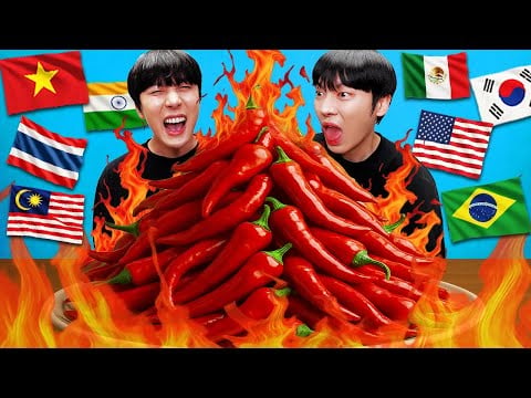 ASMR MUKBANG: 세계 요리 먹방 매운요리 특집! DIY Spicy food Eating Sound