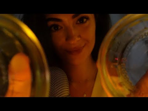 Tingly Glass Sounds| Tapping Textured Glass For Relaxation | ASMR