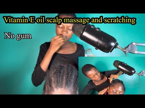 Asmr 💕No gum, intense massage sound and scalp scratching with tools on cornrow