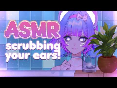 ASMR Ear Cleaning in the Bathtub 💧 Relaxing Sounds + Gentle Care [Whispered Roleplay]