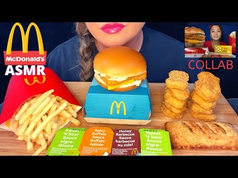 ASMR MCDONALD'S FILET-O-FISH & CHICKEN NUGGETS MUKBANG | COLLAB W/@mysterygrannyeatsasmr