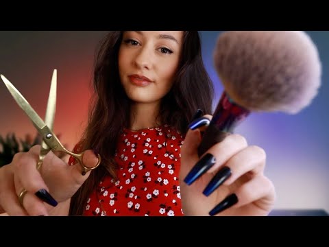 ASMR Giving You A Makeover! 😍 (New Year New You Vibes) | Hair Cut, Makeup, Skincare & Nails