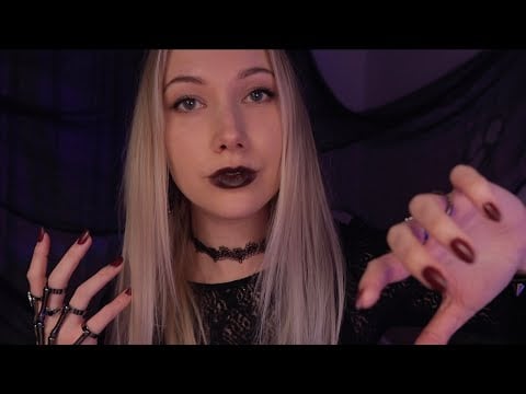 ASMR Goth Girl Gives You Shivers Down Your Spine 💀 (ring sounds, back tracing games) 🥀 🖤