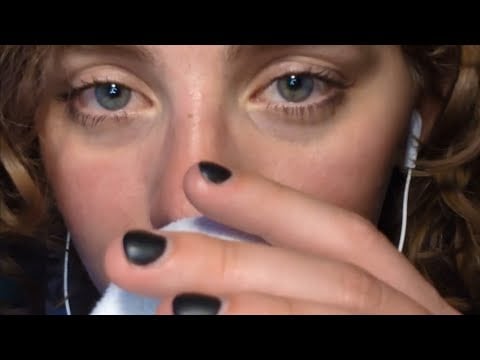 ASMR Assorted Mouth Sounds (sour candy, mic scratching, bright light) minimal speaking
