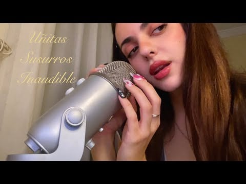 ASMR | Rascando el micrófono, susurros e inaudible🖇️✩ ₊˚🎧⊹♡ 