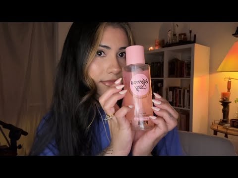 Perfume ASMR | Textured glass & plastic tapping (whispering) 