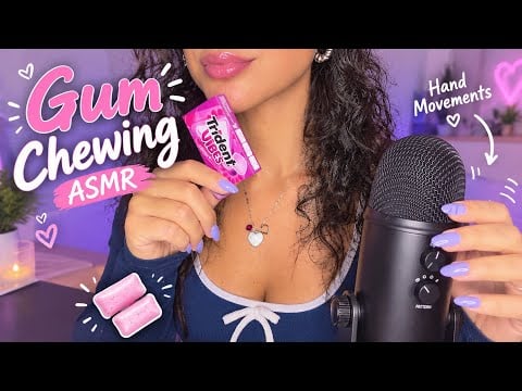 THIS TRIDENT GUM CHEWING ASMR IS SO SATISFYING… 💗👄 | Hand Movements (Deutsch/German)
