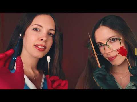 ASMR Twins Compete For You  - Scalp Check & Ear Cleaning
