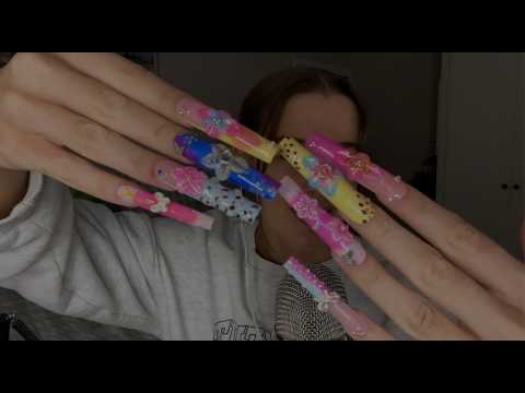 mic scratching & nail tapping w/extra long nails 💅