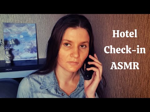 ASMR Russian provincial hotel check-in (whisper, Russian accent)