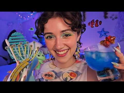 ASMR Aquatic Spa Day Pampering 🫧 (frutiger aero, ocean themed, oxygen bubble, face touching)