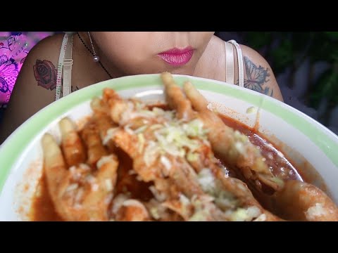 ASMR Comiendo patitas de pollo 