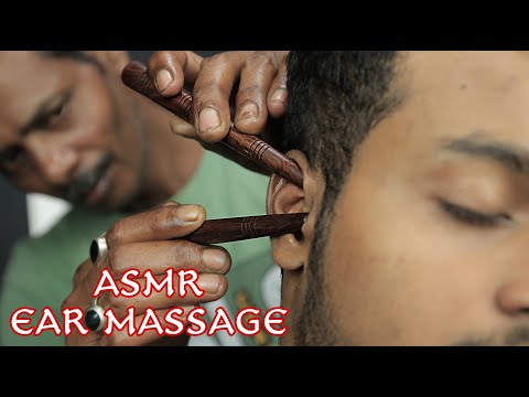 ASMR Ear Massage With Wooden Stick | Ear And Head Massage With 3D ASMR Sound | Indian Barber ASMR