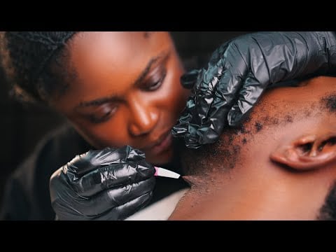 ASMR Intense Beard Scratching & Neck Massage (Ingrown Hair Removal + Nitpicking)4 Deep Sleep. No Gum
