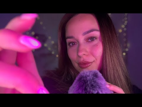 ASMR - Fluffy Mic Cover Sounds, Gentle Mouth Sounds + Hand Movements