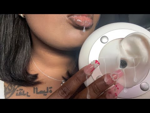 ASMR | Wet Mouth Sounds Whispered Ear to Ear