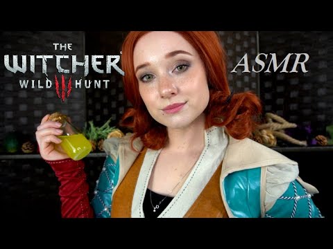 ASMR Triss Merigold Makes You a Sleeping Potion (Wood Sounds, Echoes, Layered Sounds, Rain, Tapping)