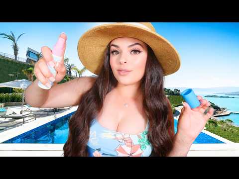 ASMR Vacation Roleplay + Come to the Beach with Me! SUNSCREEN  MASSAGE