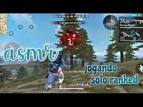 ASMR FF - JOGANDO SOLO RANKED 💥 SUSSUROS PARA VOCÊ RELAXAR 😴