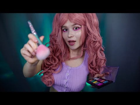 ASMR your bestie does your makeup for an anime festival 🌸✨ Roleplay, soft spoken, whispers, tapping