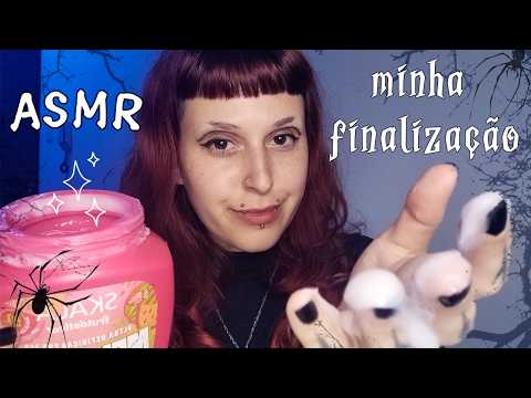 ASMR | LAVANDO & FINALIZANDO SEU CABELO ONDULADO 🖤 (+DICAS)