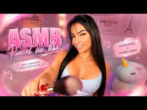 ASMR Pincel na Tela + Chuva Relaxante ☔ Sons Suaves para Dormir, Relaxar e Aliviar Ansiedade