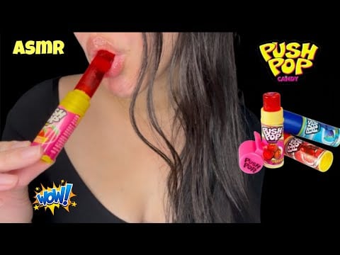 Asmr Eating a Push Pop Lollipop No Talking 