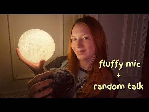 super simple ASMR 🌙 random talk & fluffy mic (German)