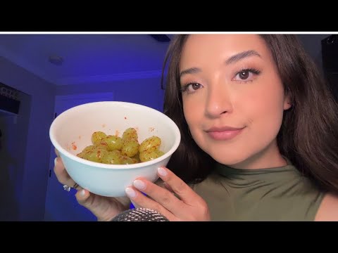 ASMR 🤍 Eating grapes/ Ramble/GRWM ✨