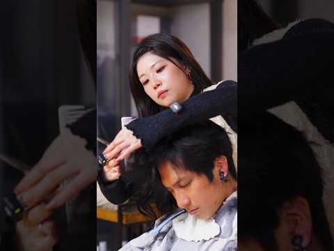 【ASMR】hinaスペシャル✨極上ヘアカット＆眉毛ワックスで至福の時間✂️ #shorts