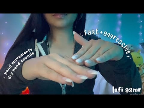 ASMR | super fast aggressive dry rubbing hand sounds, no talking