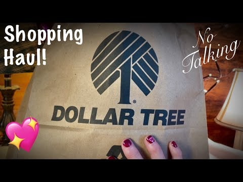 ASMR Shopping Haul~Dollar Tree! (No talking Version) Putting together treat bag!