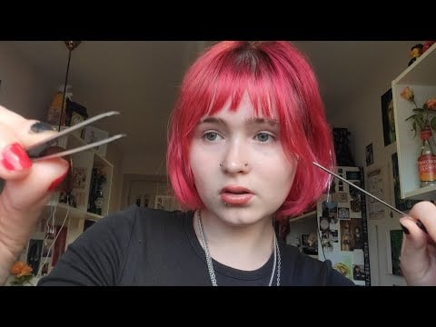 ASMR Piercing Your Eyebrow (I don't know what I'm doing)