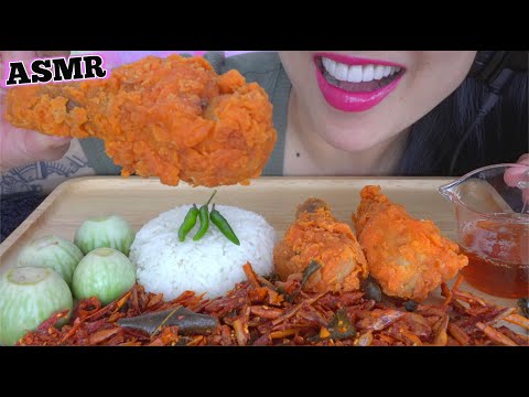 ASMR FRIED CHICKEN + FRIED CHILI + RAW HONEY (EATING SOUNDS) NO TALKING | SAS-ASMR