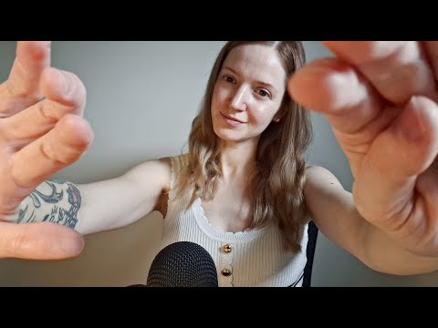 ASMR personal attention with face brushing, painting, wood triggers, hand sounds, tongue clicking...