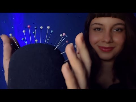 ASMR Acupuntura Cerebral 🧠📍Alfinetes no Mic Para Arrepios Intensos