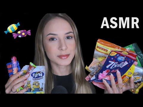 ASMR CANDY HALL 🍬🍭 COMENDO BALAS E CHICLETES DIFERENTES!