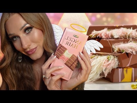 ASMR | Trying *VIRAL* Angel Hair Cotton Candy Chocolate Bar! 🍫 🍭