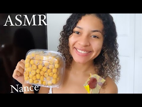 ASMR Español- COMIENDO NANCE Y PALETA DE SANDÍA 🍉
