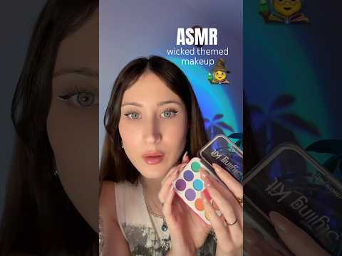 ASMR wicked inspired makeup 🧙‍♀️ #asmrshorts #asmr #shorts