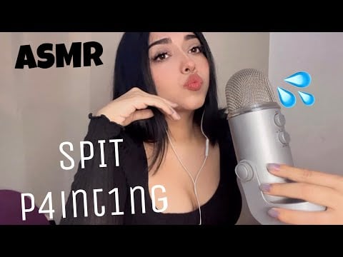 ASMR || SP1T P4INT11NG 🩵 muy int3nso para DORMIR. 💤