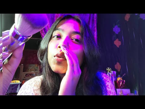 ASMR HINDI - WHISPERING SUBSCRIBER'S NAME AND BRUSHING FACE