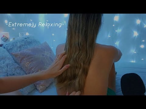 ASMR Back scratch and Tracing with Hair brushing for relaxation | Personal attention - Whisper