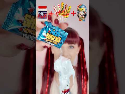 ASMR Long Lollipop with Marshmallow Fluff  #mukbang #eatingsounds