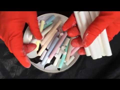 Rubber Gloves & Chalk & Plastic&Tingles (◦△☆)~~!!! [[ASMR]]