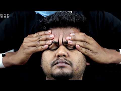 Asmr Pin Pen Massage On Ear | Pressure Point Forehead Massage  Asmr Head Scratching | Neck Crack