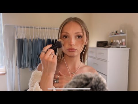ASMR My Makeup Routine (whispers, tapping)