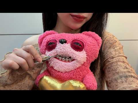 ASMR 치아교정 🦷 실제 치과처럼 브라켓 붙이고 스케일링ㅣFuggler gets Braces with Scaling