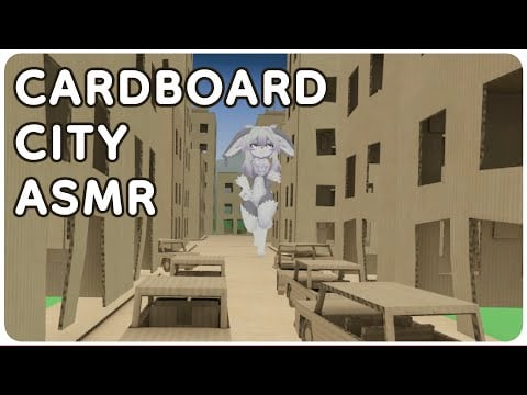 Whispzilla Destroys A Cardboard City ASMR Tapping Soft & Aggressive On Industrial Cardboard